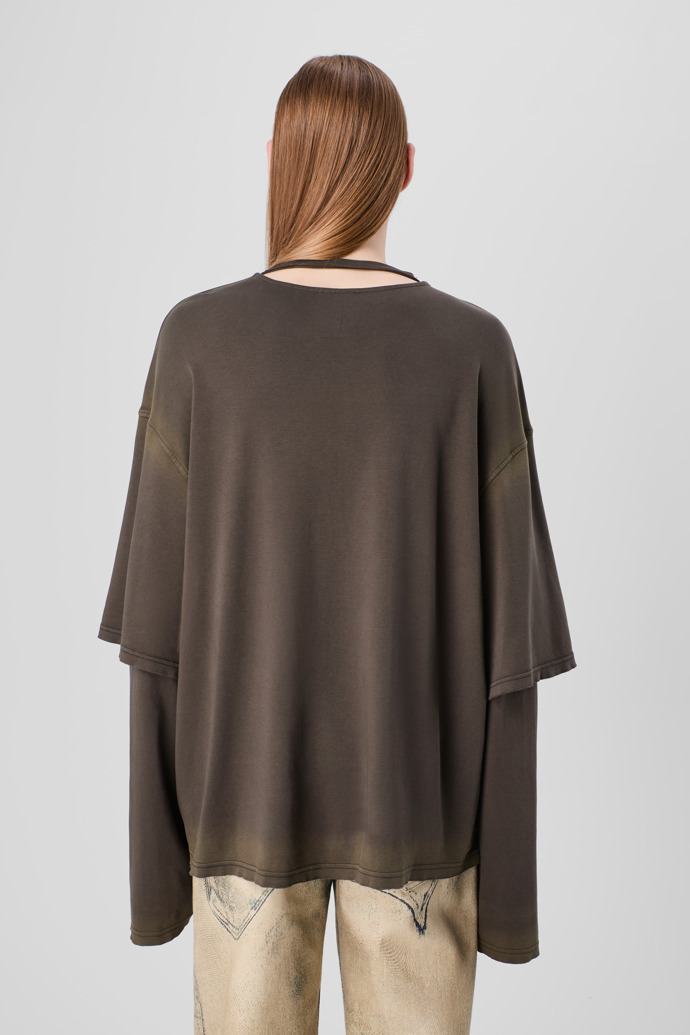 CAMPERLAB JERSEY Faded black organic cotton long sleeve T-Shirt