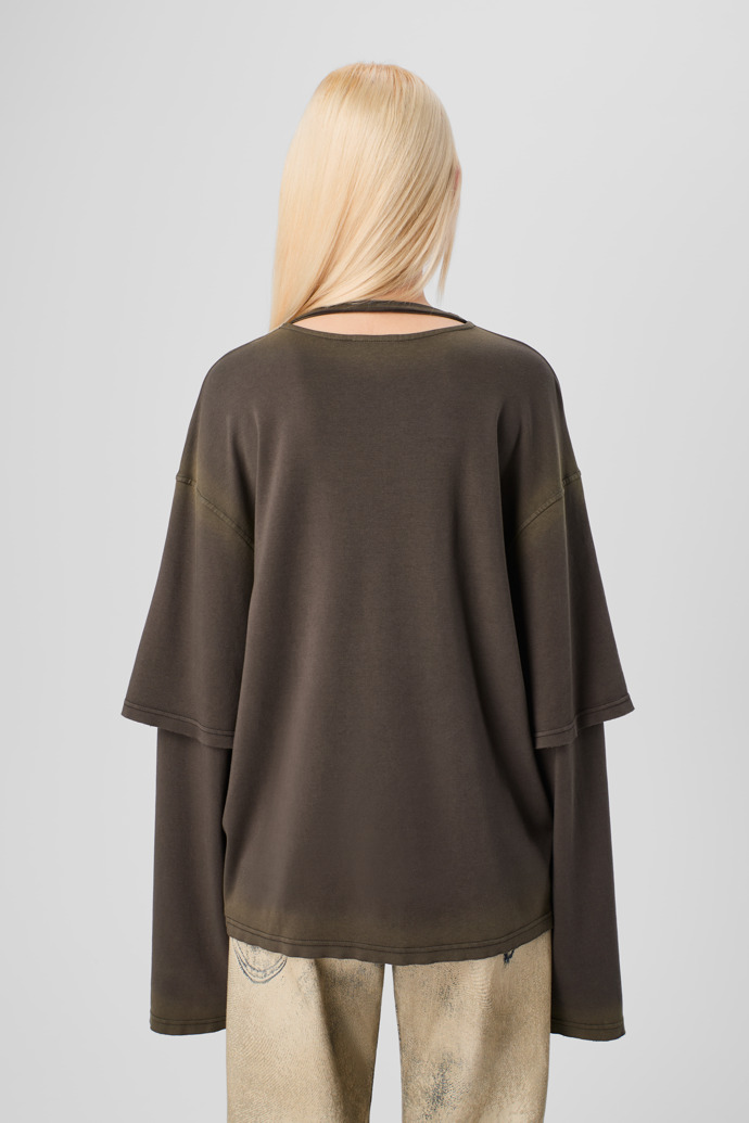 CAMPERLAB JERSEY Faded black organic cotton long sleeve T-Shirt