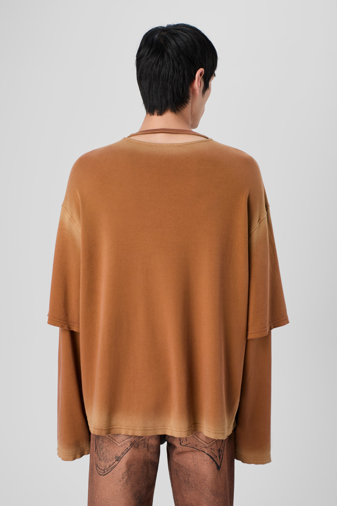 CAMPERLAB JERSEY Faded terracotta organic cotton long sleeve T-Shirt