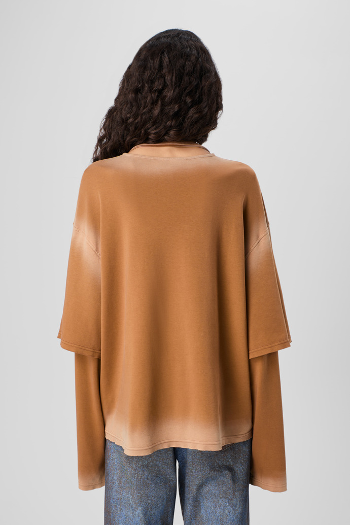 CAMPERLAB JERSEY Faded terracotta organic cotton long sleeve T-Shirt