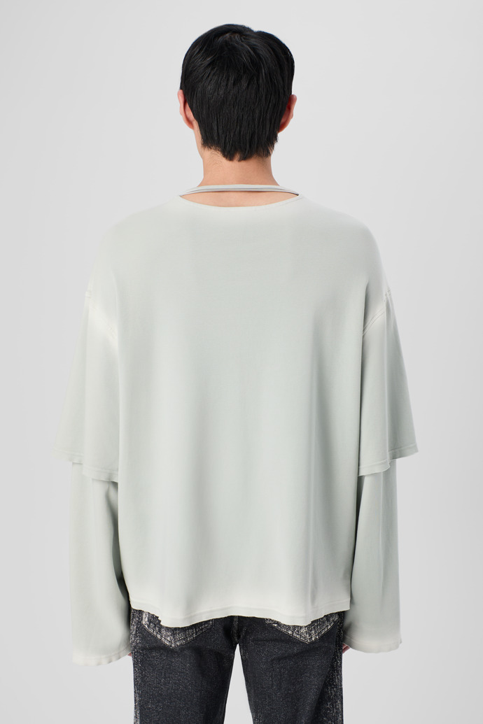 CAMPERLAB JERSEY Faded gray organic cotton long sleeve T-Shirt