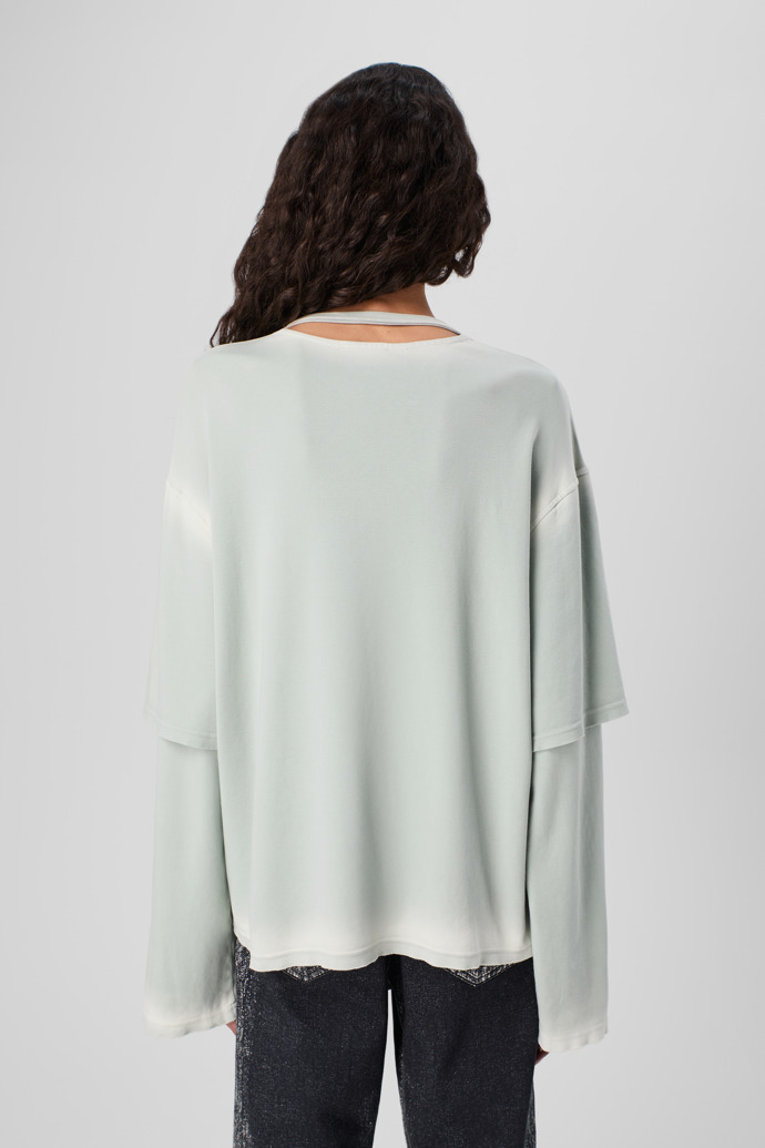 CAMPERLAB JERSEY Faded gray organic cotton long sleeve T-Shirt