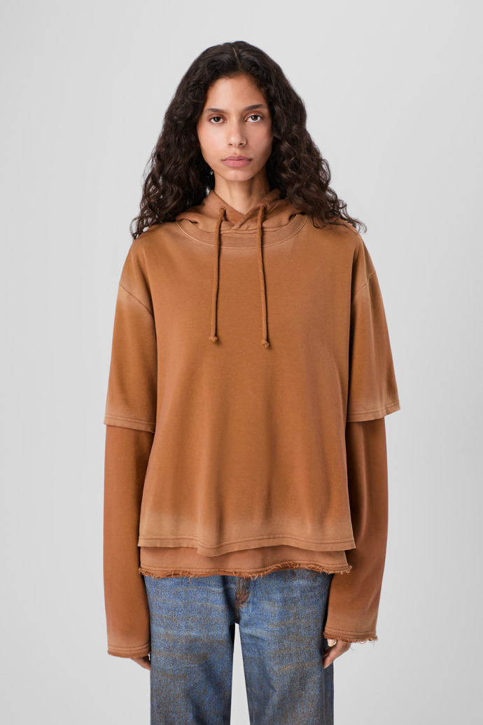 CAMPERLAB JERSEY Faded terracotta Organic Cotton hoodie