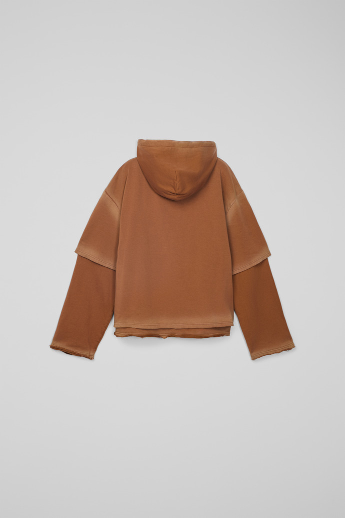 CAMPERLAB JERSEY Sudadera con capucha terracota desteñida de algodón orgánico