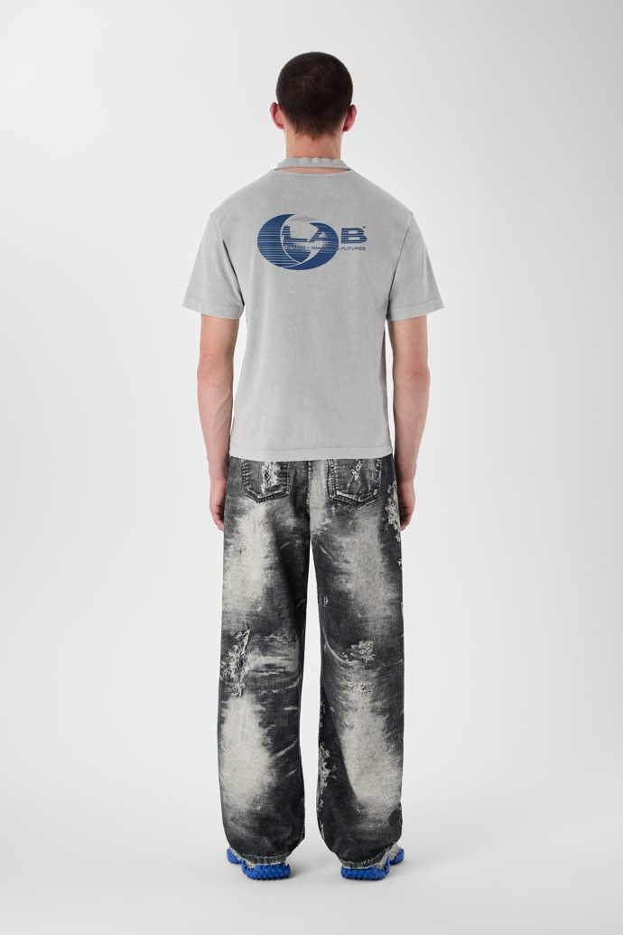 CORDUROY PRINT DENIM LOOSE JEANS SCHWARZ