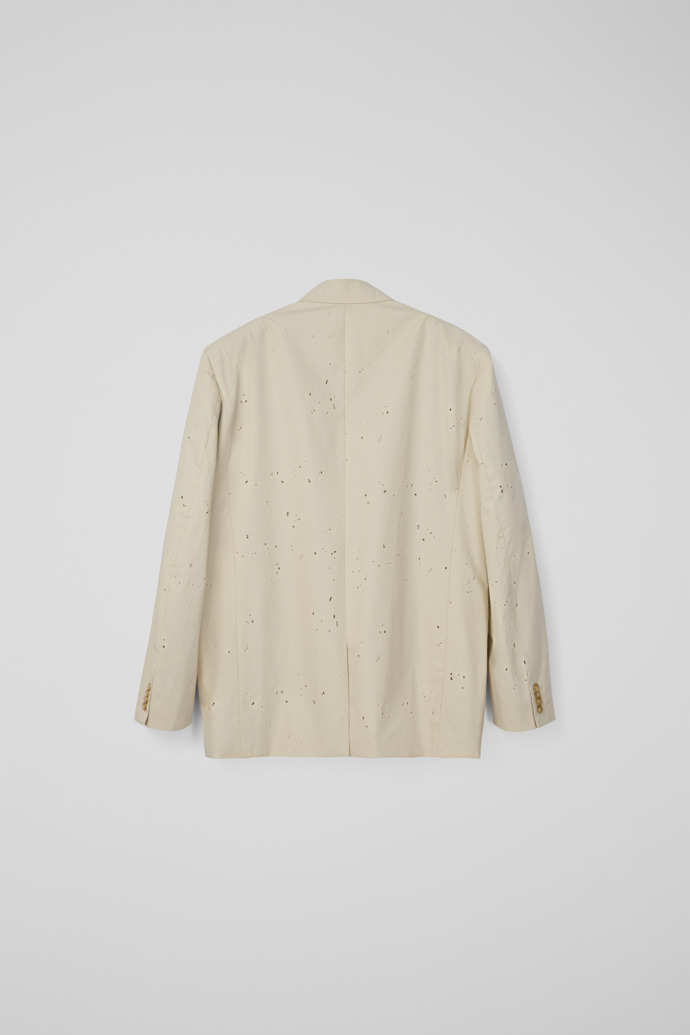 Back view of RELAXED TAILORED BLAZER LIGHT BEIGE