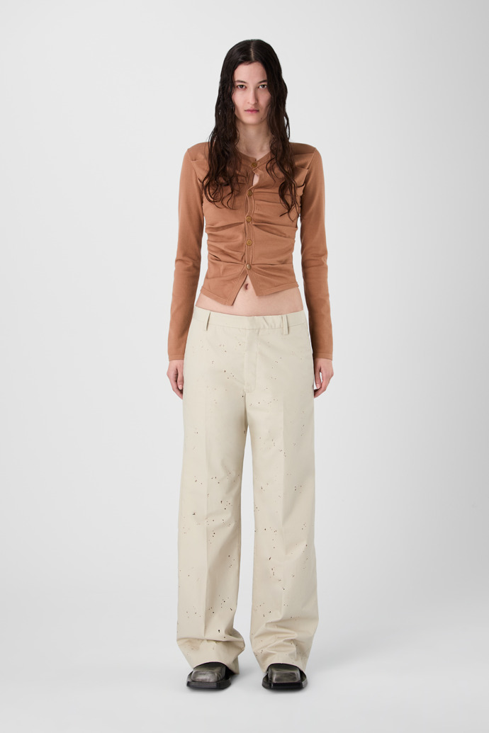 RELAXED TAILORED TROUSERS LIGHT BEIGE