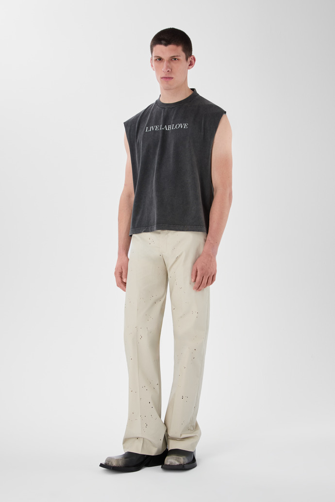 RELAXED TAILORED TROUSERS HELLBEIGE