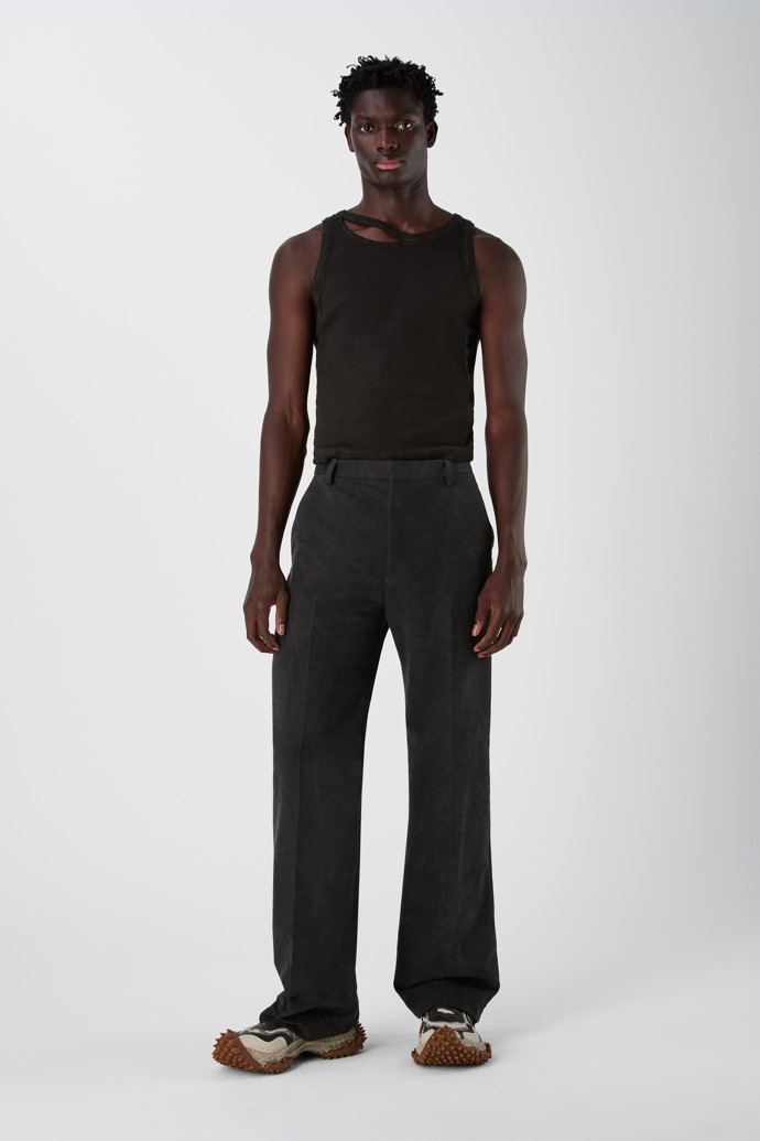 RELAXED TAILORED TROUSERS Grau