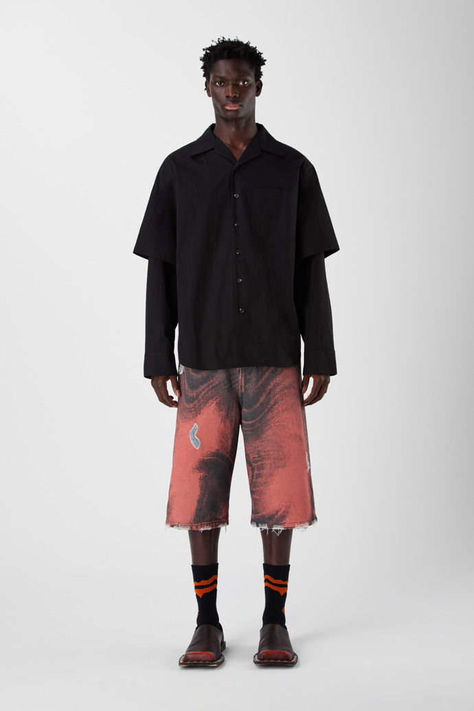 LAYERED HYBRID SHIRT NEGRE