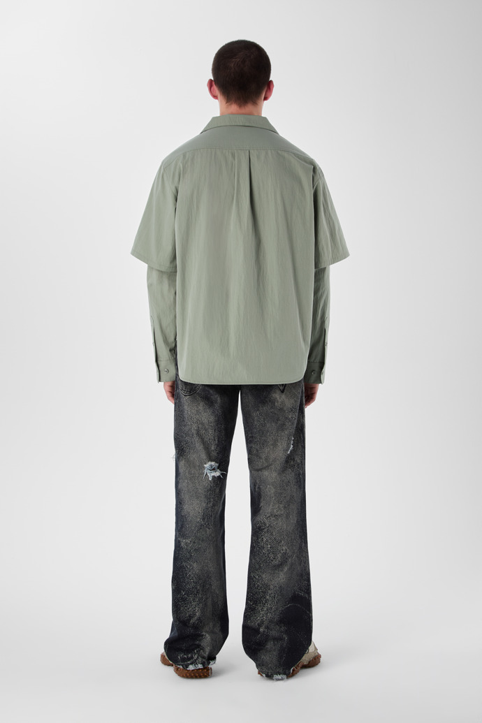 LAYERED HYBRID SHIRT Camisa grisa