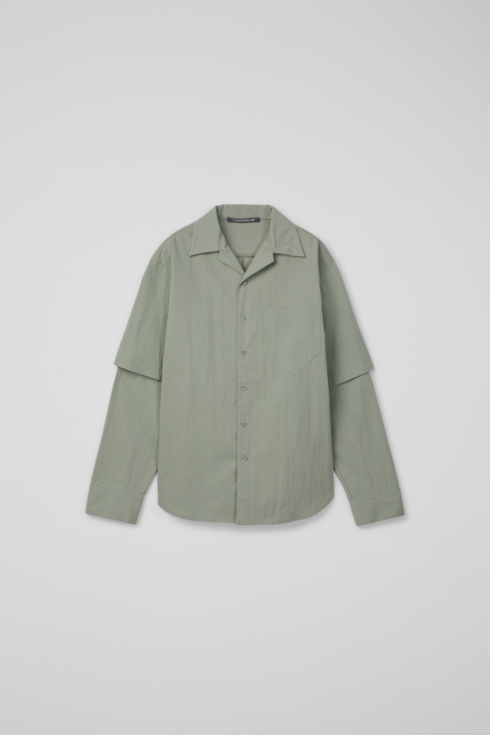 LAYERED HYBRID SHIRT Camisa grisa