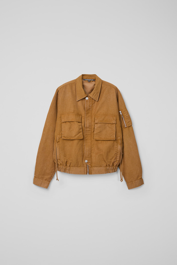 Side view of CARGO JACKET BEIGE