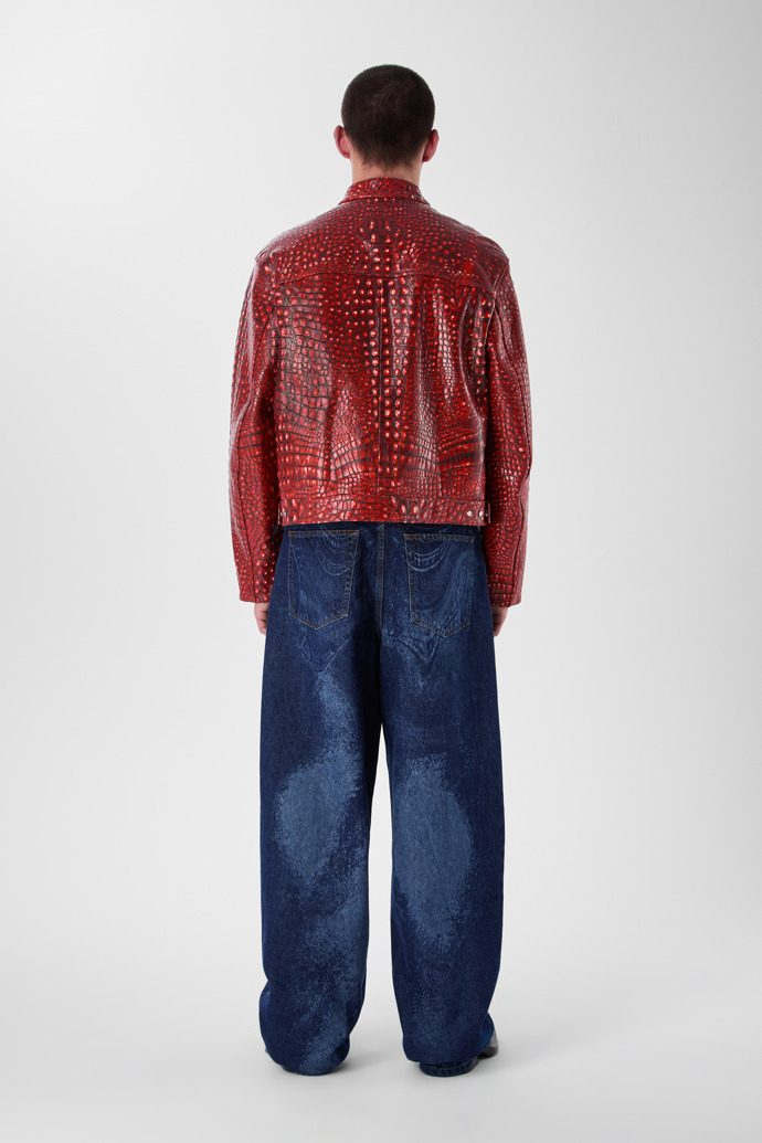 LEATHER MOTO JACKET RED