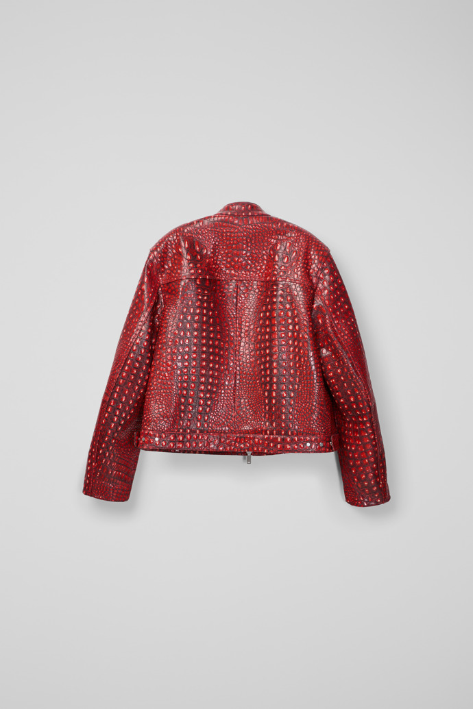 LEATHER MOTO JACKET ROJO