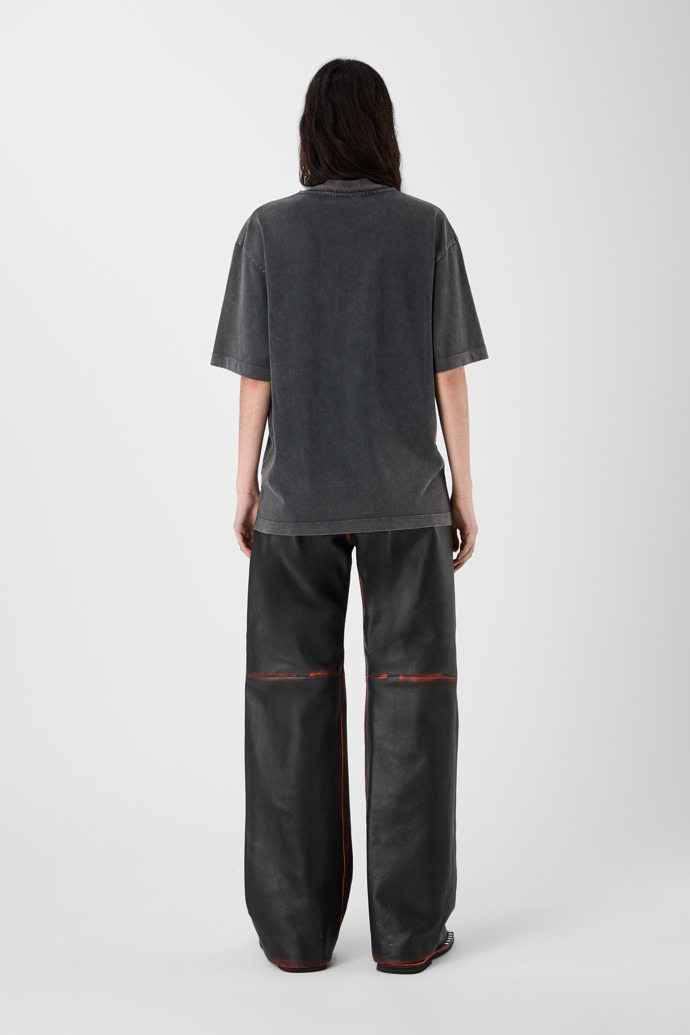LEATHER MOTO TROUSERS NEGRE