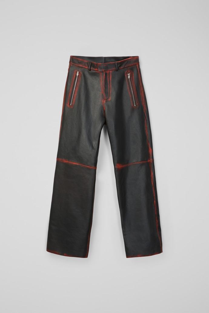 LEATHER MOTO TROUSERS NEGRE