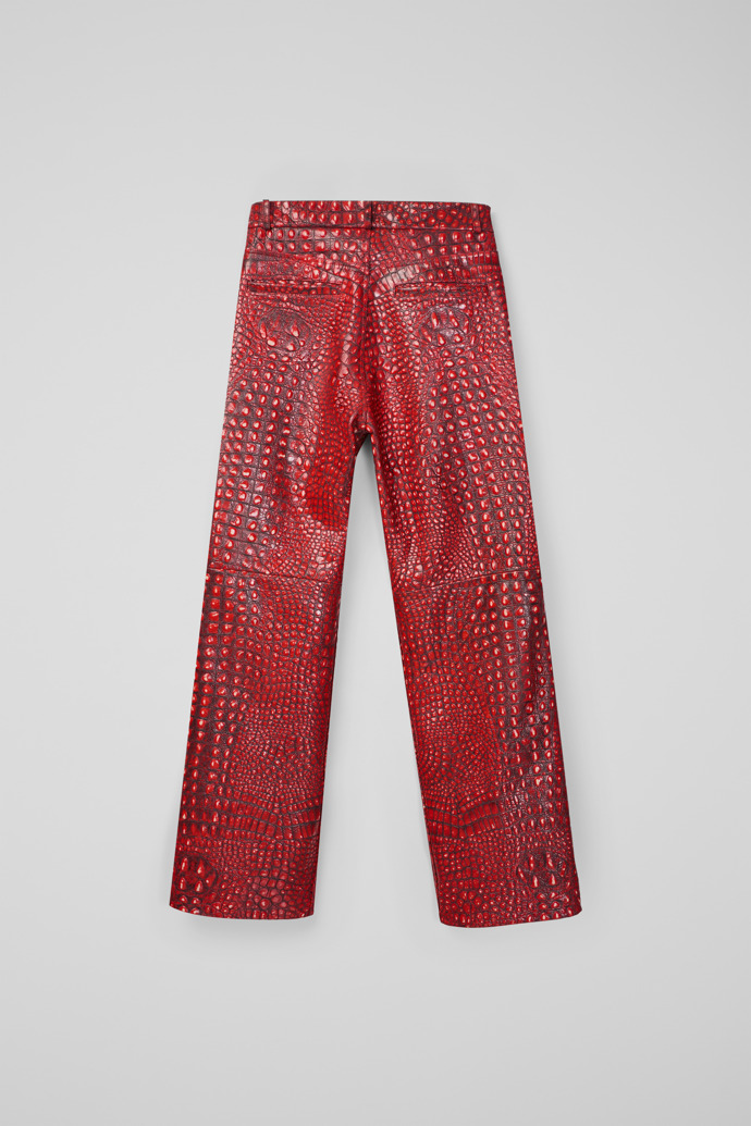 LEATHER MOTO TROUSERS VERMELL