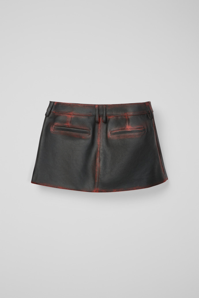 LEATHER MOTO MINI SKIRT NEGRE