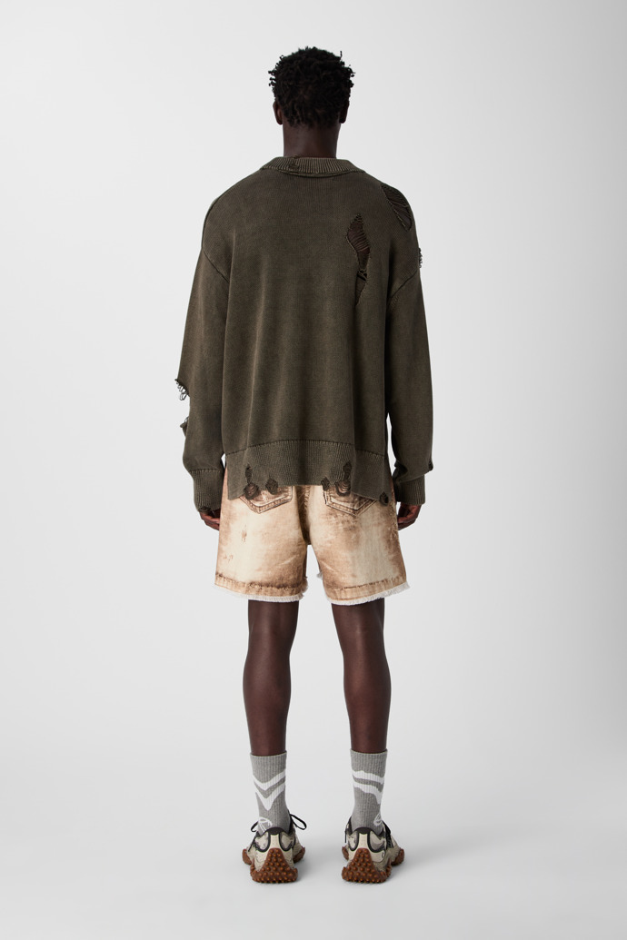 DISTRESSED KINT CUT-OUT CREWNECK FADED BLACK