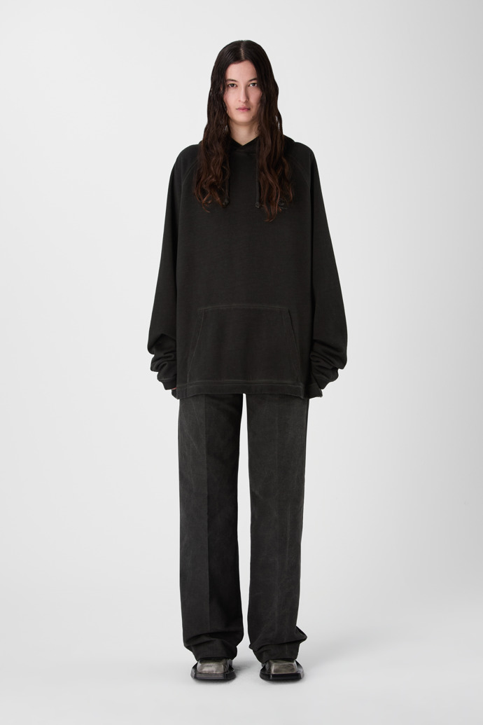 LOGO BOXY HOODIE FADED BLACK