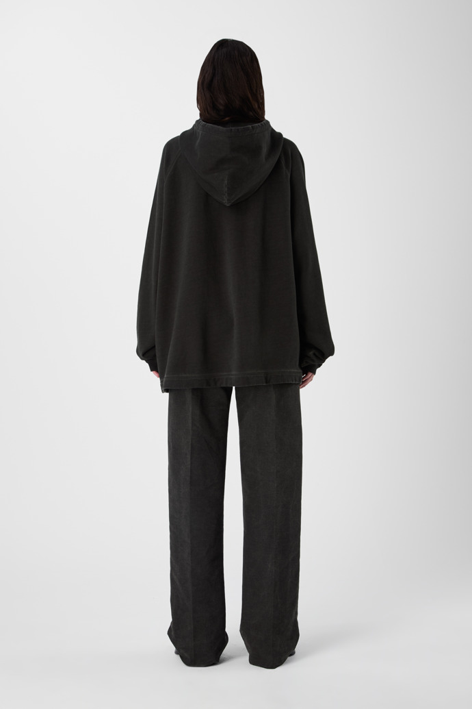 LOGO BOXY HOODIE FADED BLACK