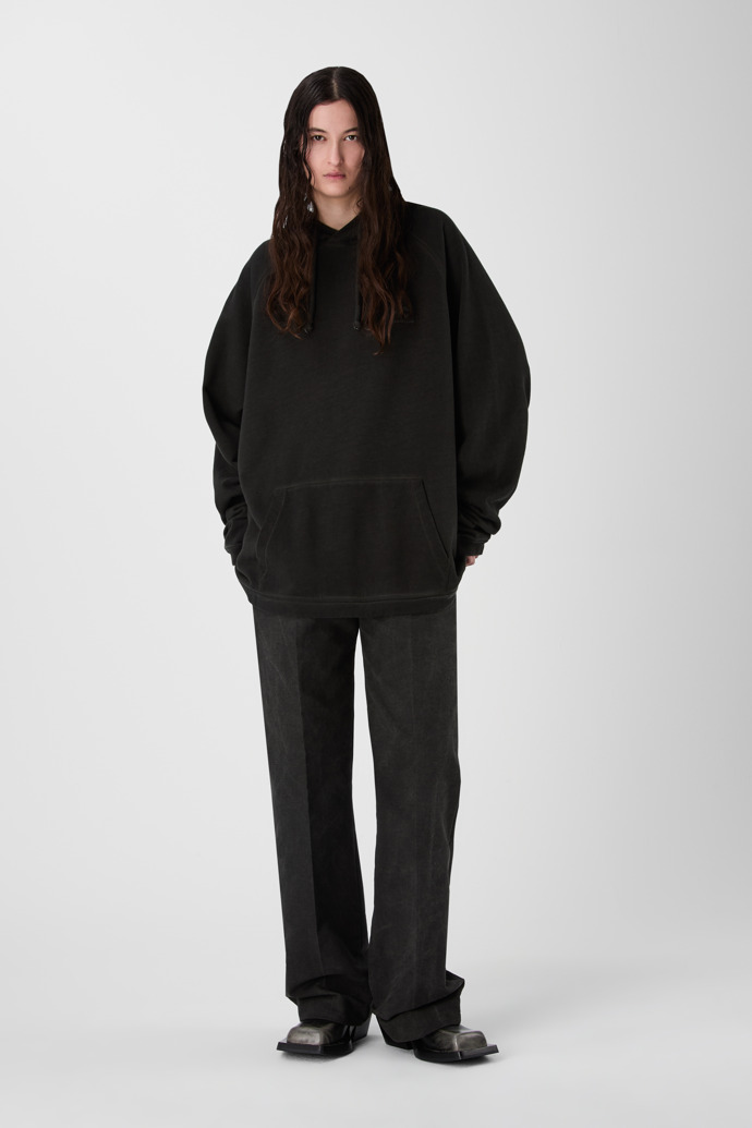 LOGO BOXY HOODIE FADED BLACK