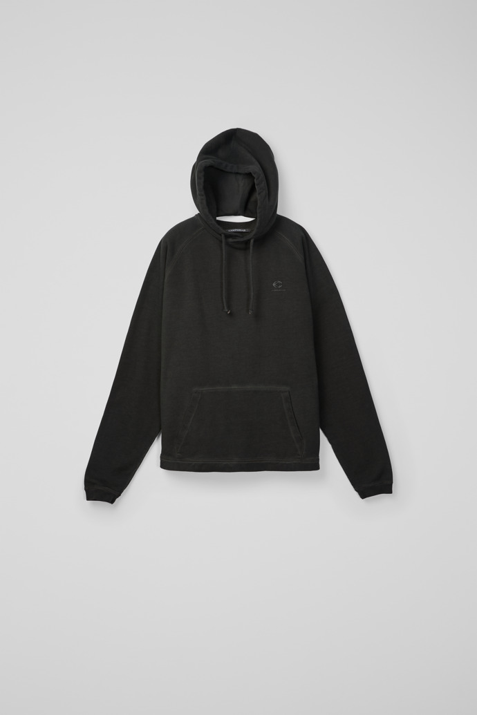 LOGO BOXY HOODIE VERBLASSTES SCHWARZ