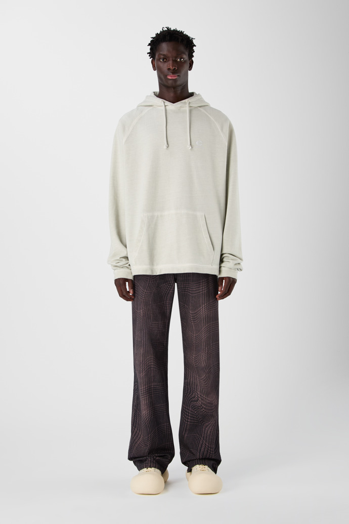 LOGO BOXY HOODIE Gris clair