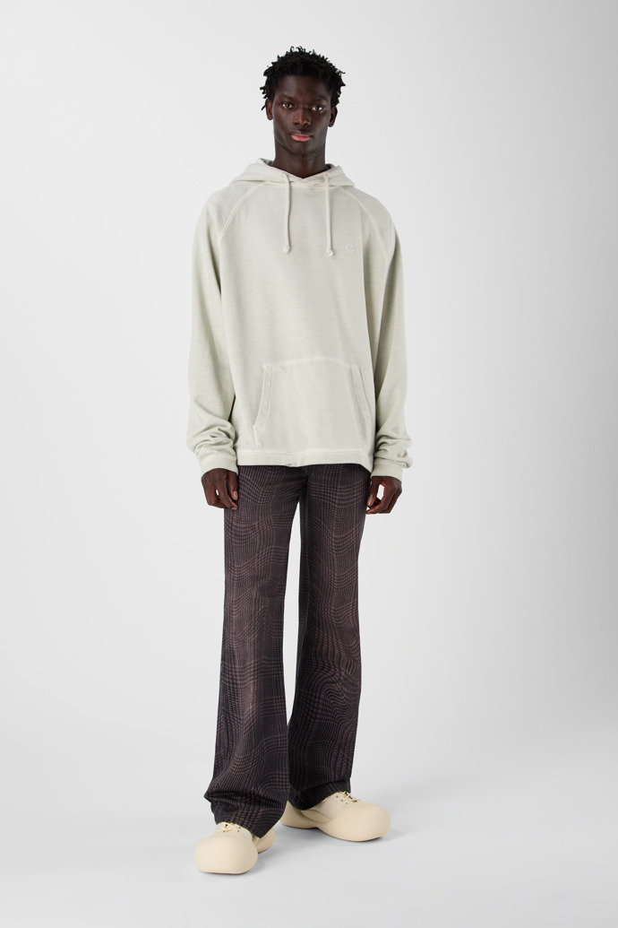 LOGO BOXY HOODIE Gris clair