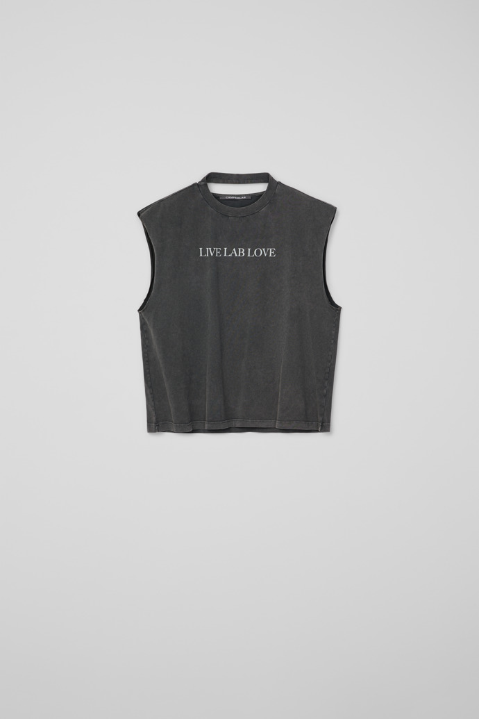 ARTWORK SLEEVELESS TANK TOP Negre, gris