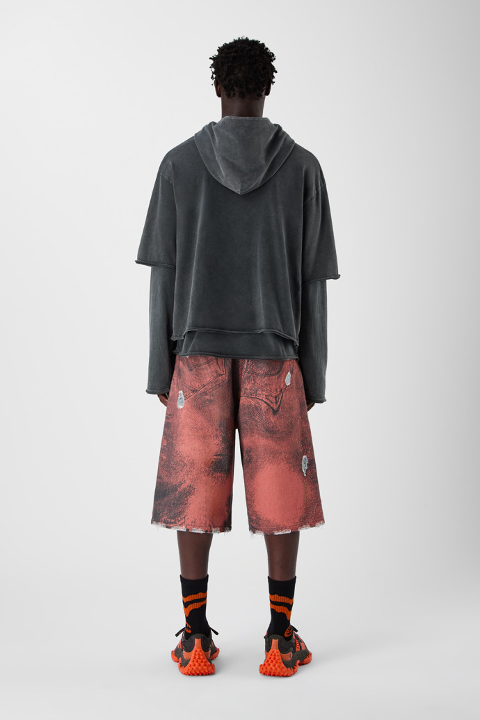 LAYERED JERSEY HOODIE negre esvaït