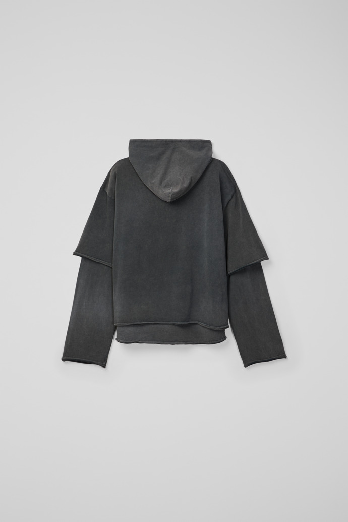 LAYERED JERSEY HOODIE negre esvaït