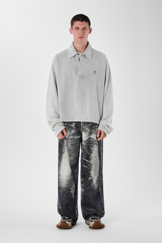 LOGO POLO SWEATSHIRT gris clar