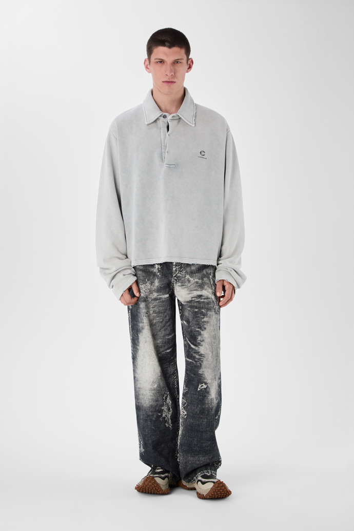 LOGO POLO SWEATSHIRT gris clar