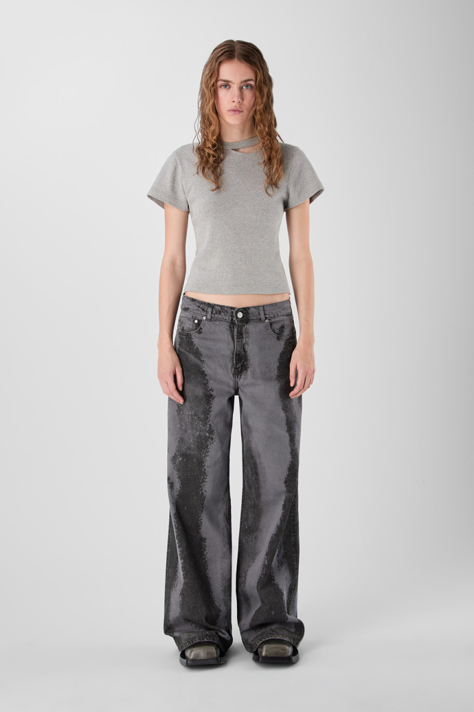 PAINT LASER BOOT CUT JEANS NEGRO