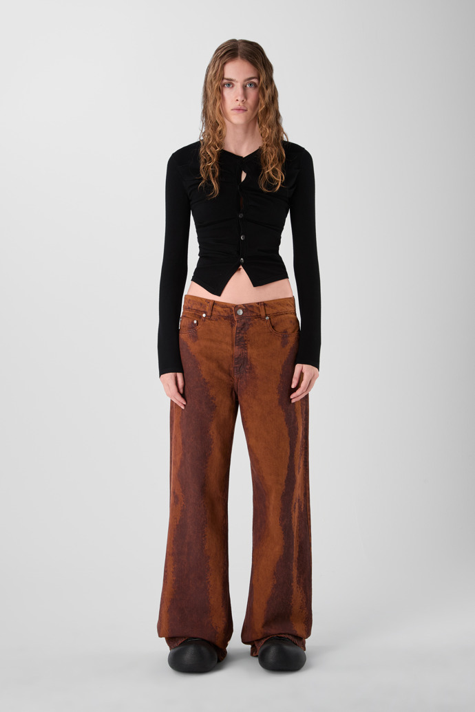 PAINT LASER BOOT CUT JEANS TERRACOTA