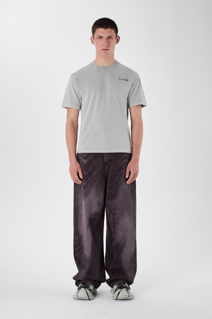 DISTORTED LASER LOOSE FIT JEANS granat
