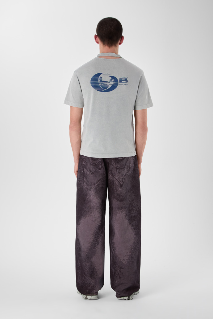 DISTORTED LASER LOOSE FIT JEANS granat