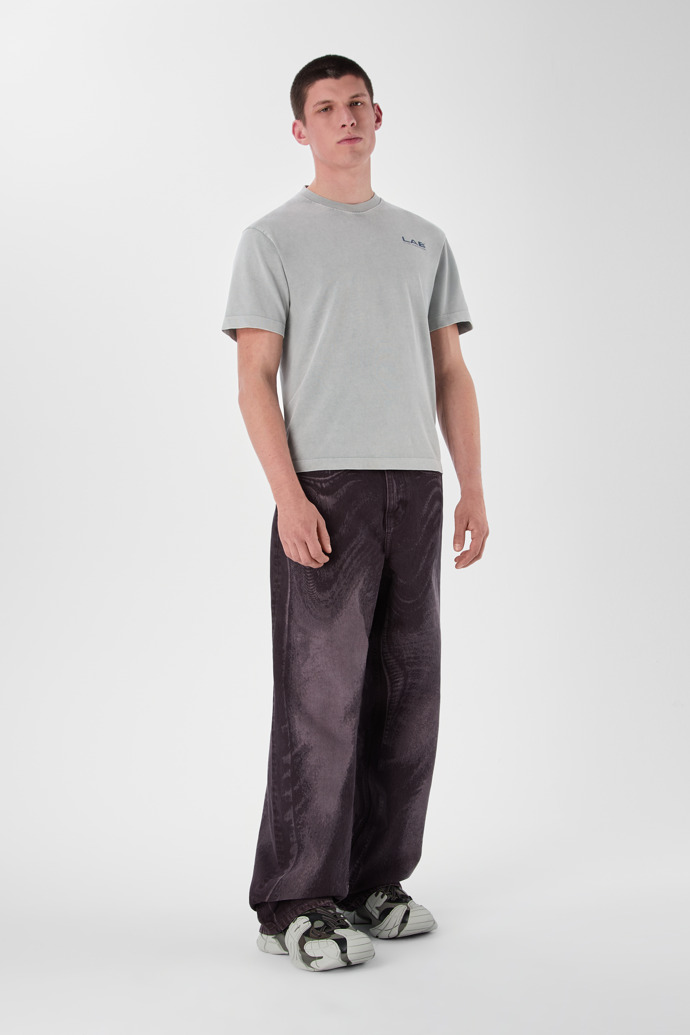 DISTORTED LASER LOOSE FIT JEANS granat