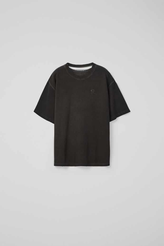 Side view of LOGO BOXY T-SHIRT FADED BLACK