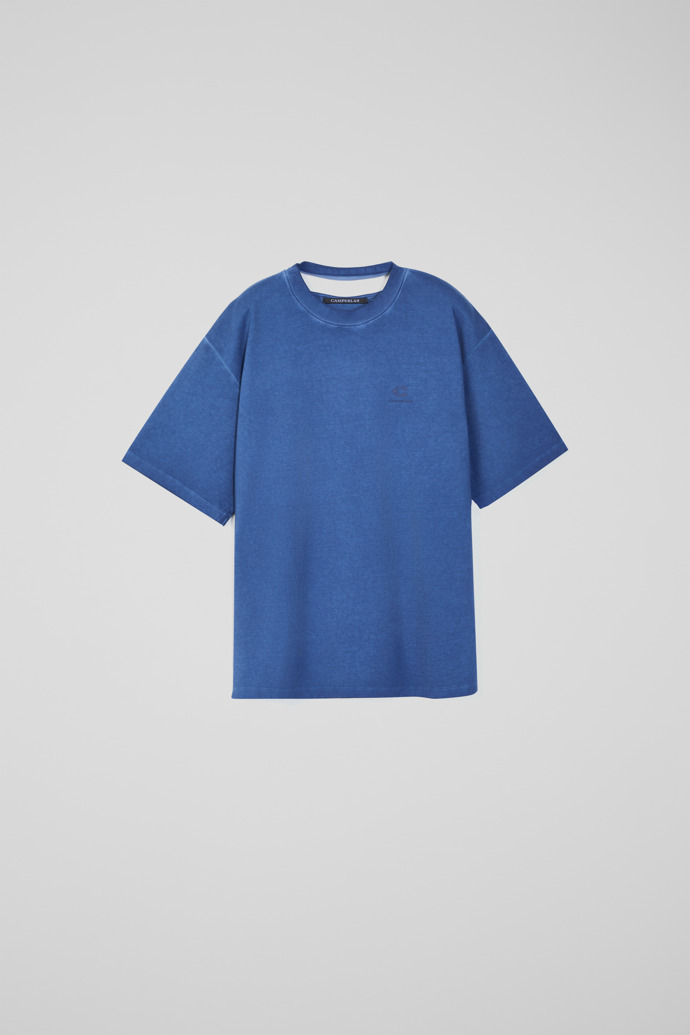 Side view of LOGO BOXY T-SHIRT FADED INDIGO