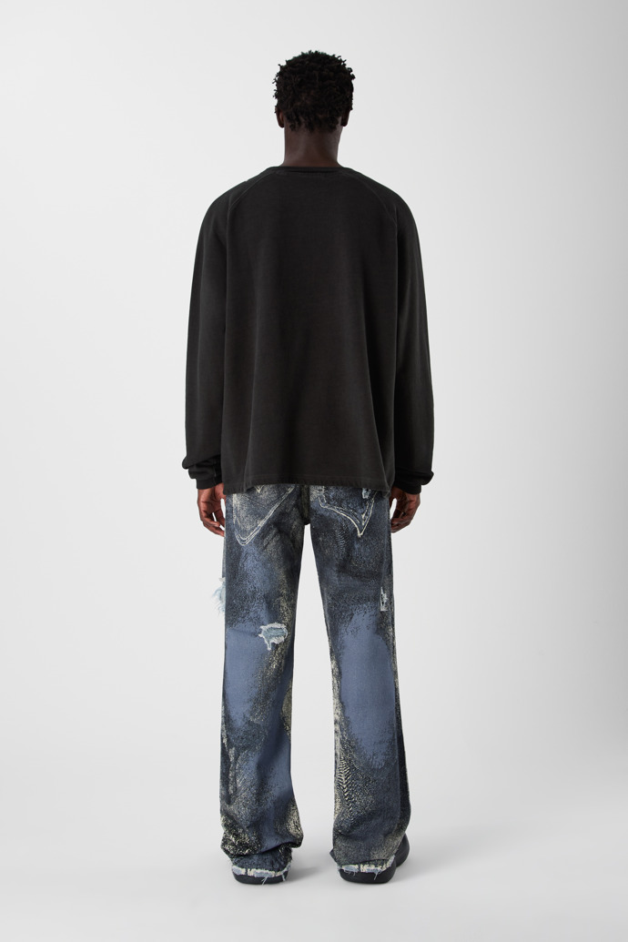 LOGO BOXY CREWNECK FADED BLACK