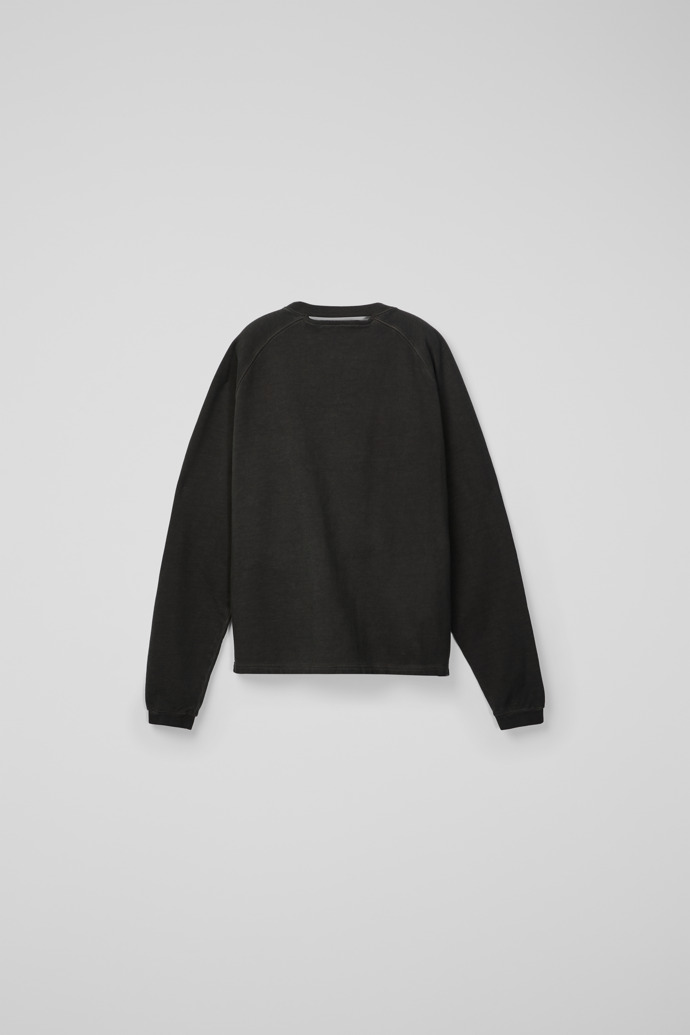 Back view of LOGO BOXY CREWNECK FADED BLACK