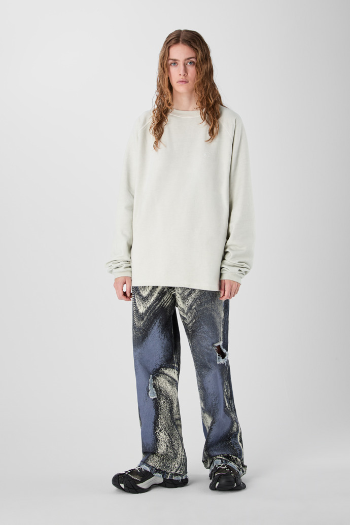 LOGO BOXY CREWNECK LIGHT Gray