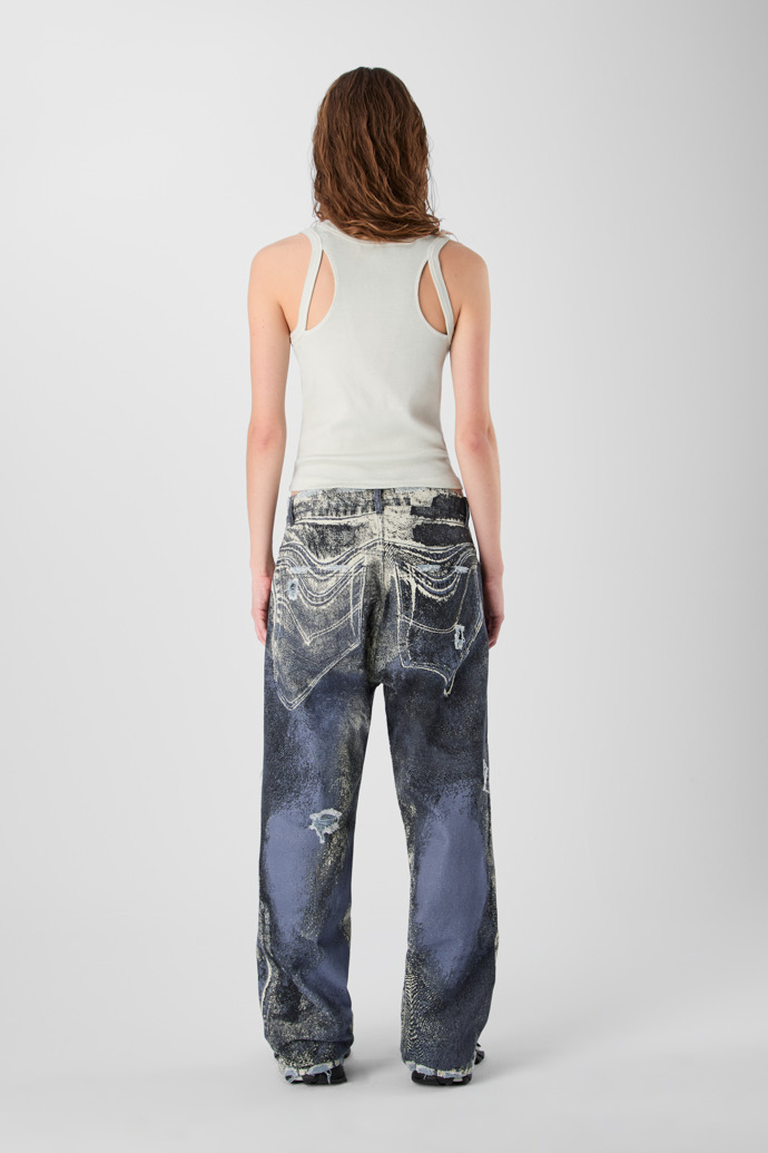 CUT-OUT RIBBED TANK TOP Gris claro