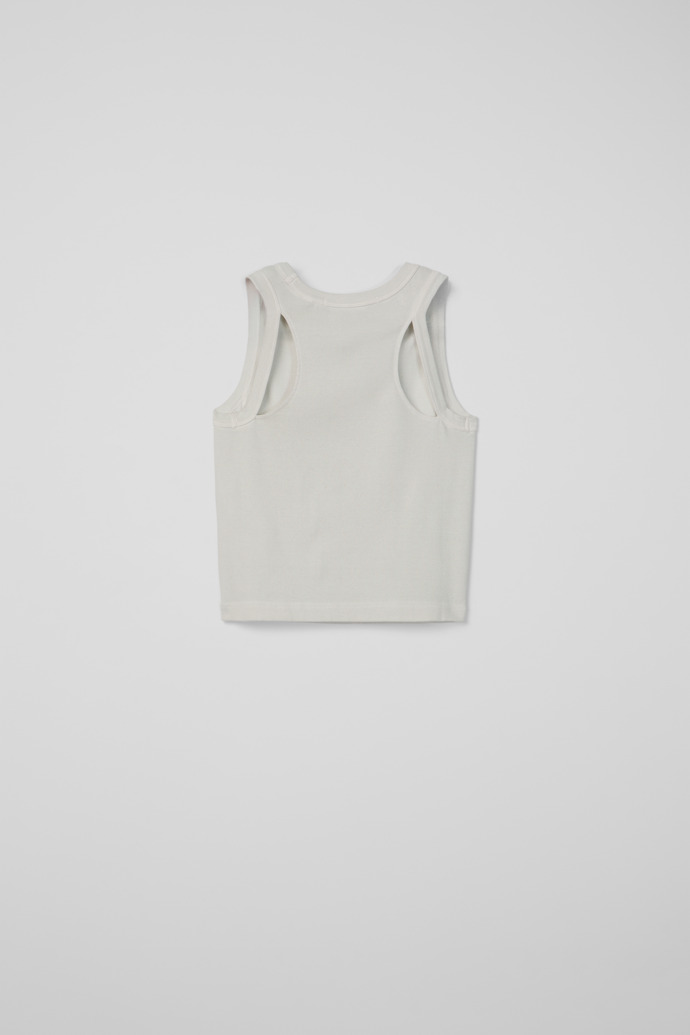 CUT-OUT RIBBED TANK TOP Hellgrau