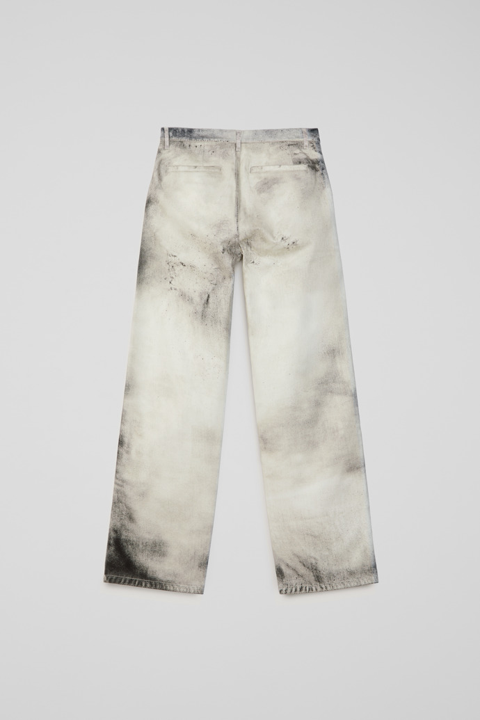 WASHED PRINT DENIM JEANS