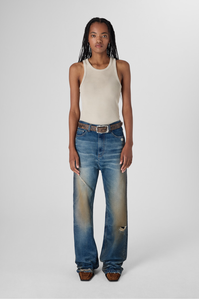 WASHED FLARED JEANS