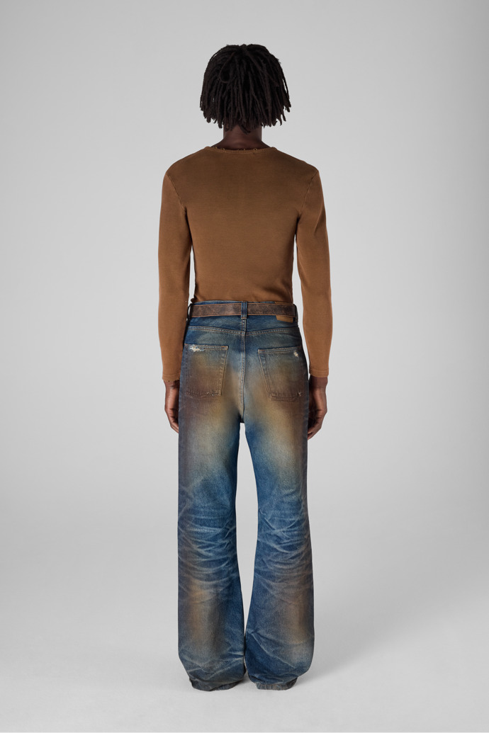 WASHED FLARED JEANS BLUE